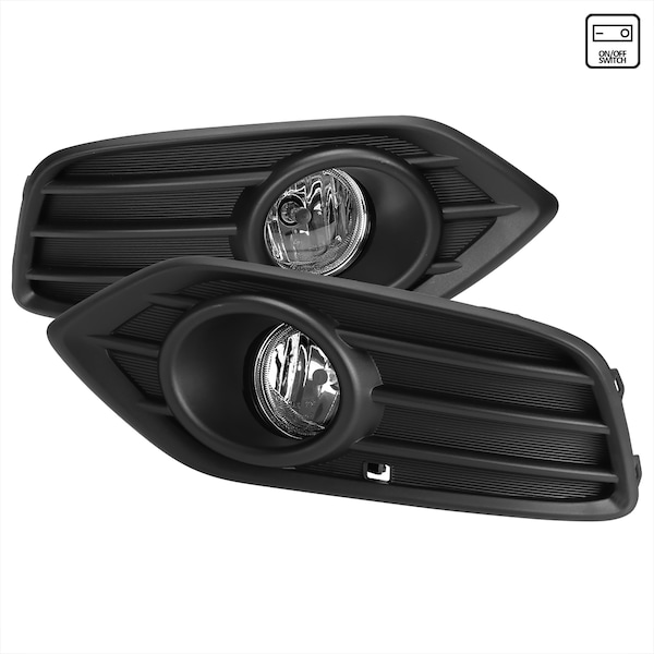 Spec-D Tuning Honda Hr-V Clear Lens Fog Lights With Bezels 2019-2020 LF-HRV19COEM-DL - main